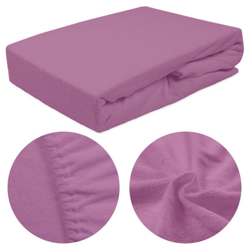 Prześcieradło frotte z gumką Darymex 200x220 kolor jasny fiolet 1 szt.