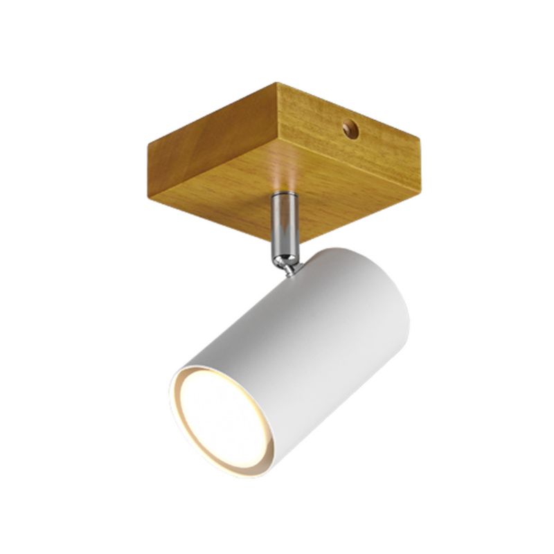 Kinkiet ścienny Trio Marley biały chromowany z jasnym drewnem 1 x GU10 x 15W IP20 wym: 9 x 12 cm - 1 szt.