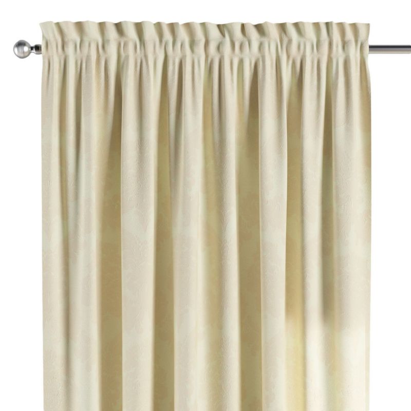 Zasłona na kanale z grzywką 1 szt. 130 x 260 cm Dekoria liście akantu na tle ecru 1 szt.