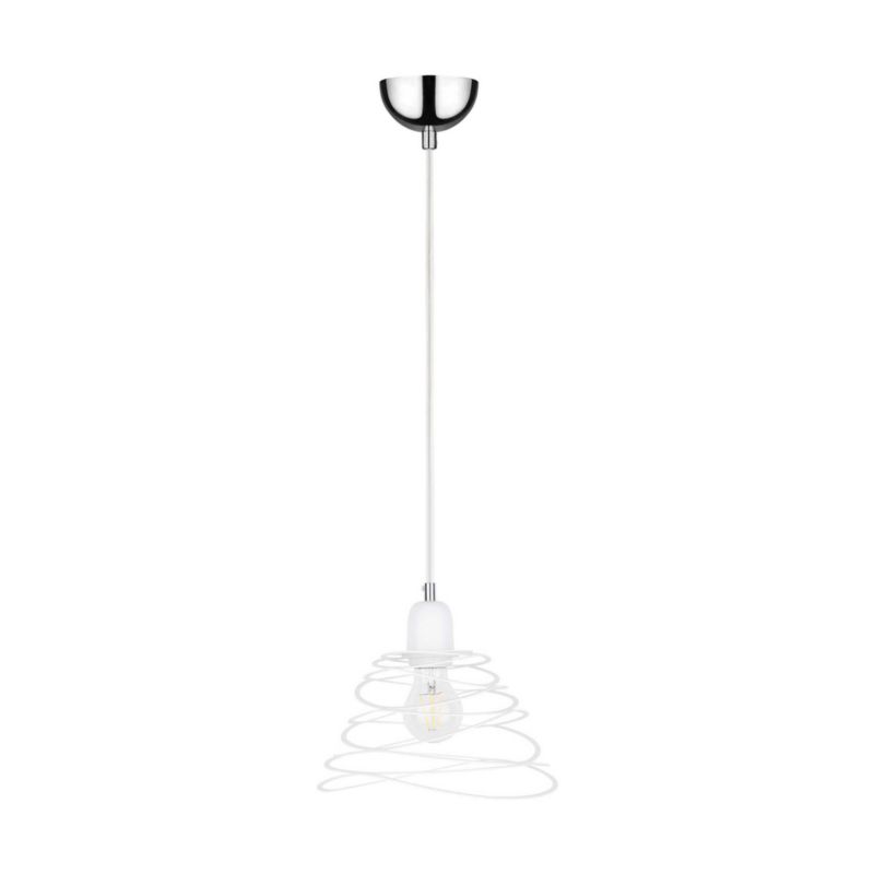 Lampa Wisząca SPOT Light 1xE27 Max.60W Klasyczna Biel w Nowoczesnym Designie od Polskiego Producenta, 1 szt.