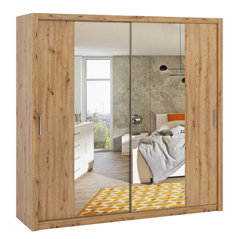 Szafa przesuwna z lustrem MIRJAN 24 Bono SZ220 dąb artisan 1 szt.