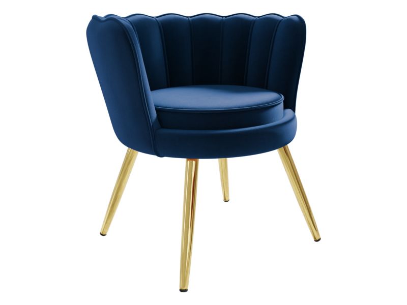 Fotel muszelka MIRJAN 24 Alutera granatowy 1 szt.