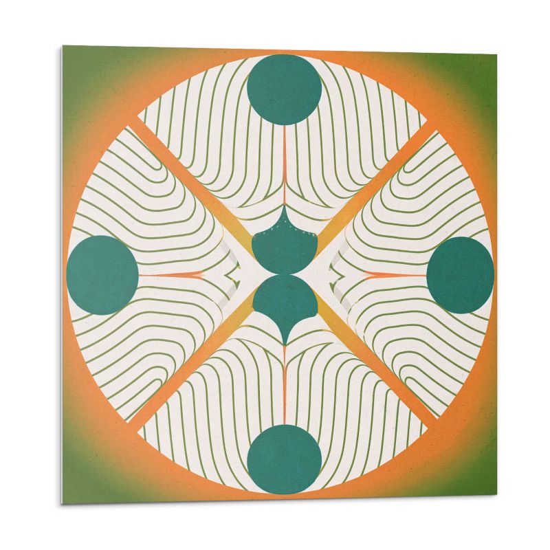 Kafelki samoprzylepne Wallfluent 30x30 cm Wzór okrągły w stylu abstrakcyjnym 9 szt.