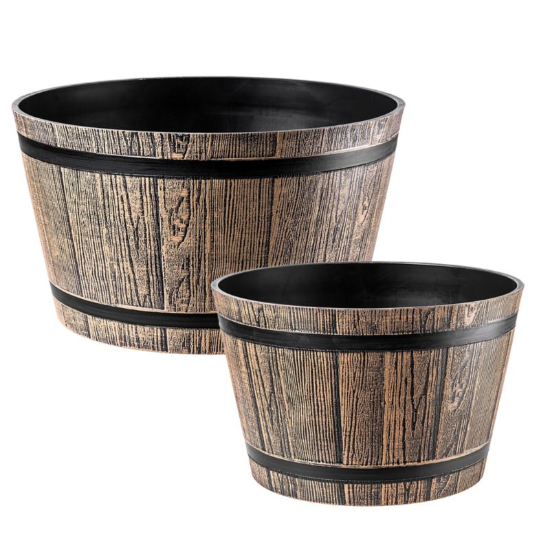 Donica KADAX na kwiaty Sori 30, 40 cm, mokka 2 szt.