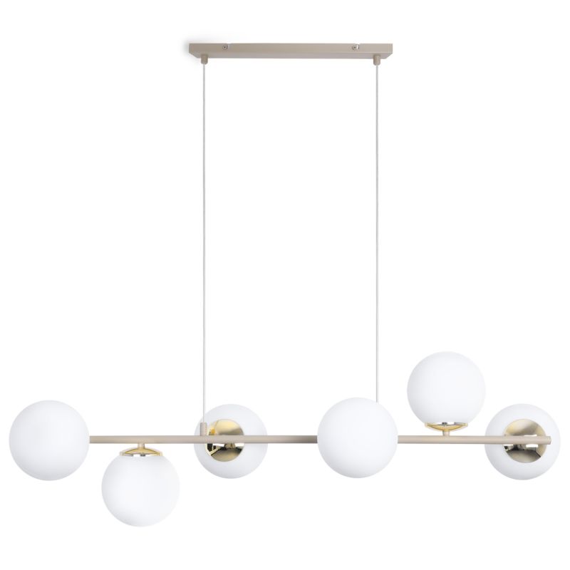 Lampa sufitowa wisząca Light Home LH Siena 6xE14 złoty/biały 1szt.