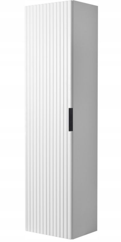 Słupek łazienkowy Furnidea 136 cm Flow wiszący ryflowany front MDF biały 1 szt.