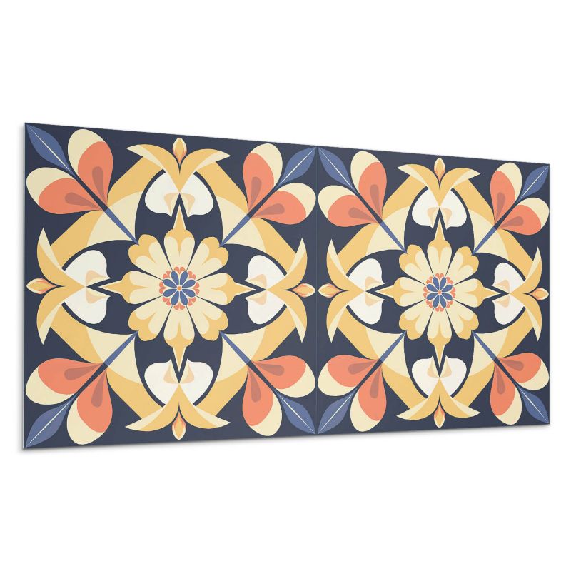 Kafelki samoprzylepne Wallfluent 60x30 cm Mandala z kwiatowymi akcentami 6 szt.