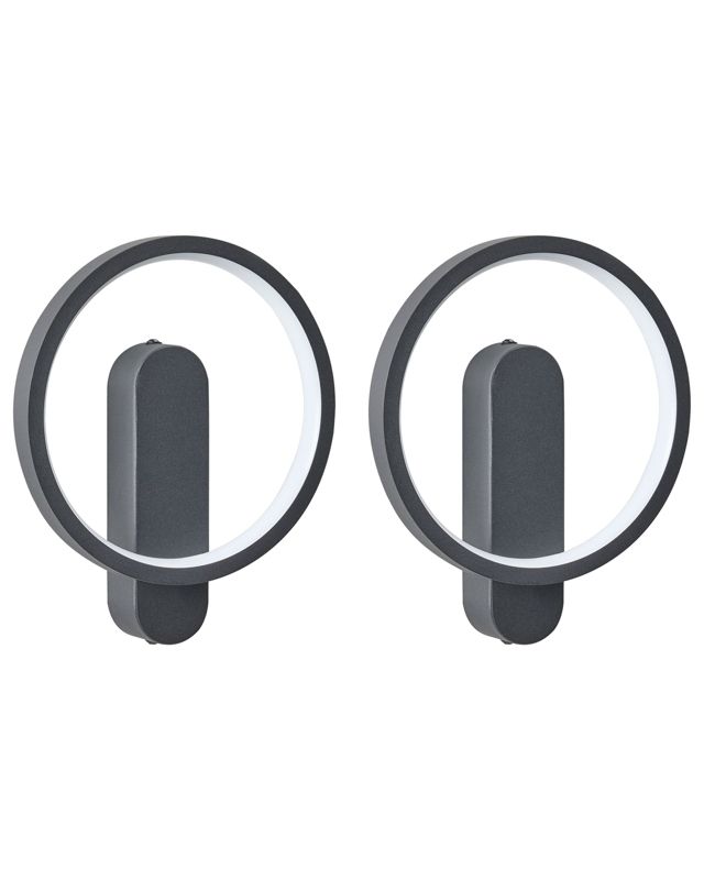 Zestaw 2 lamp ściennych Blies LED Metal Czarny 1 par.