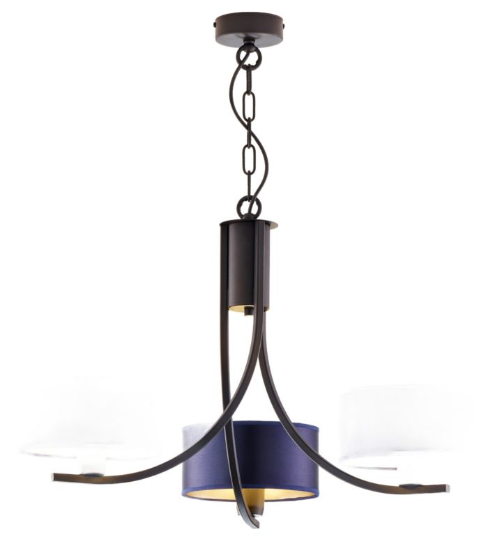 Lampa sufitowa Jupiter ARTHUR czarno-biało-granatowa 3xE27x40W IP20 - 1 szt