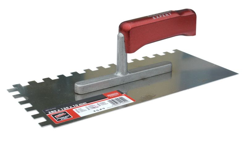 Paca nierdzewna ząb Modeco Expert 280x130x10 mm uchwyt drewno - etykieta - 1 szt.