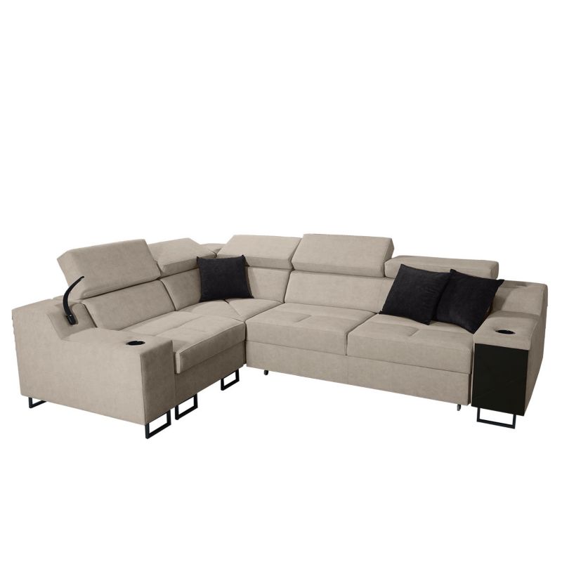 Narożnik z barkiem MIRJAN 24 Alicante II lewy kość słoniowa + czarny 1 szt.