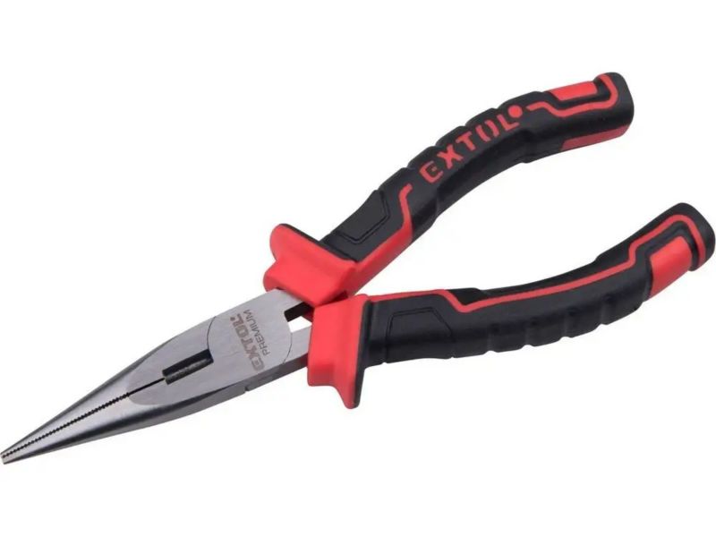 Szczypce półokrągłe 160 mm proste CrV Extol Premium hartowane szczęki ergonomiczny uchwyt 1szt