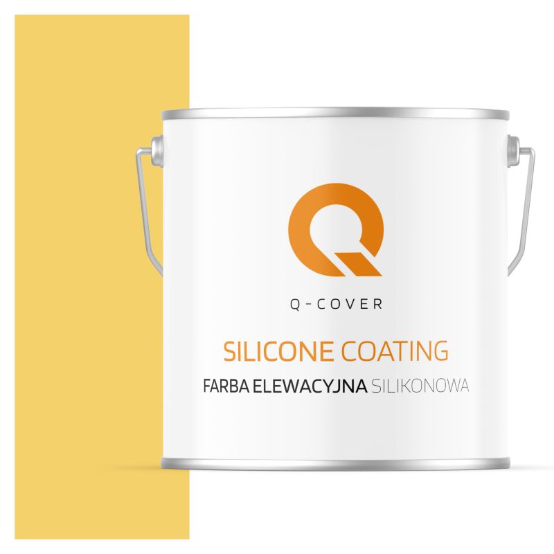 Farba Elewacyjna Silikonowa Fasadowa Q-Cover Żółty cytrynowy F624 5L