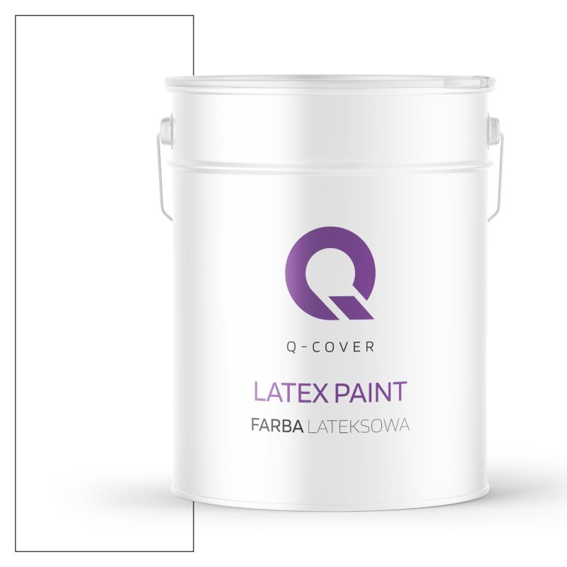 Farba Lateksowa Do Ścian i Sufitów Q-Cover Super Biała Głęboki Mat 10L