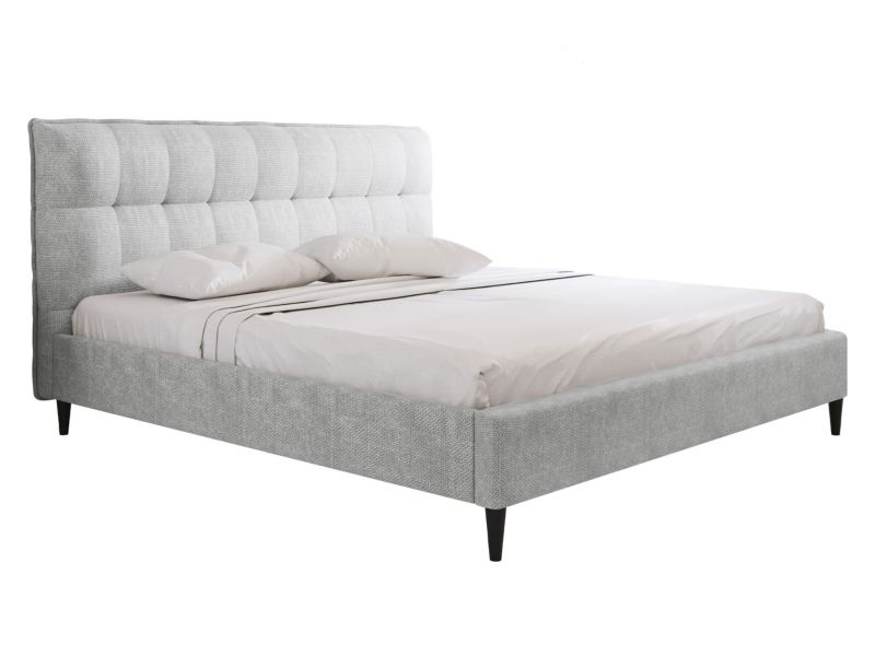 Łóżko tapicerowane MIRJAN 24 ze stelażem Abril 180x200 szary 1 szt.