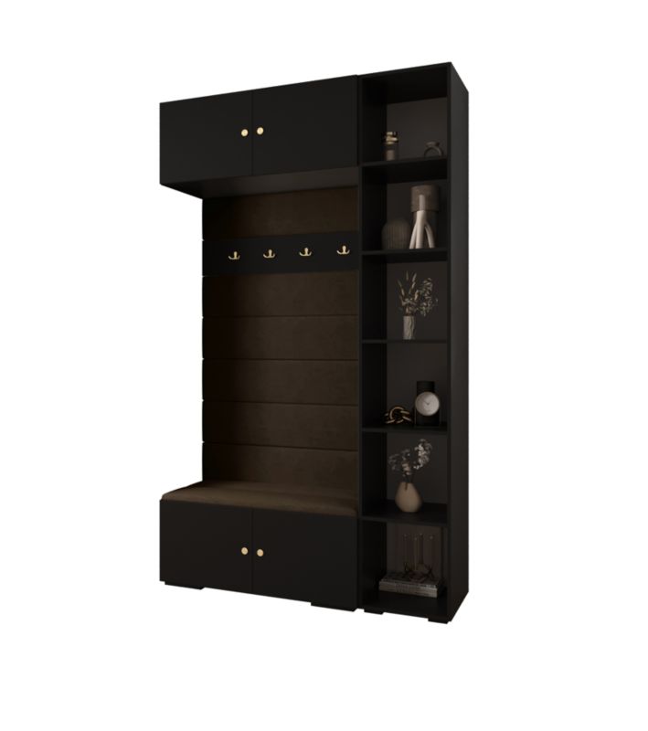 Garderoba do przedpokoju Abiks INOVA 2 Z20 czarny+złoty+manila04 1 szt.