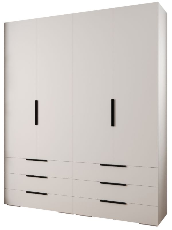 Garderoba wysoka do przedpokoju Abiks INOVA 1 Z16 biały+czarny 1szt.