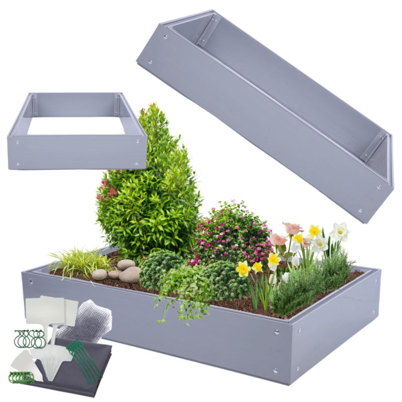 Skrzynia na warzywa MODO24 modułowa plastikowa trwała odporna na warunki atmosferyczne 20x120x80 cm 1 szt.