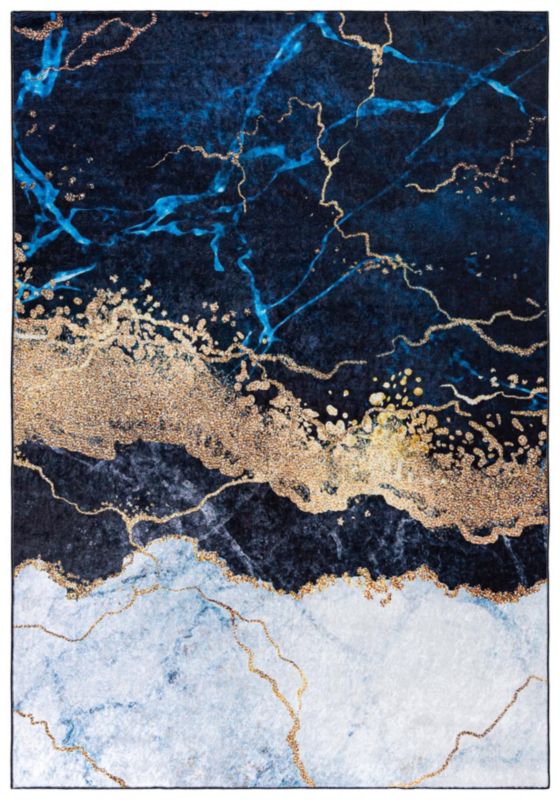 Dywan Nowoczesny Toscana 37050 Mazovia 200 x 300 cm niebieski, szary, złoty 1 szt.