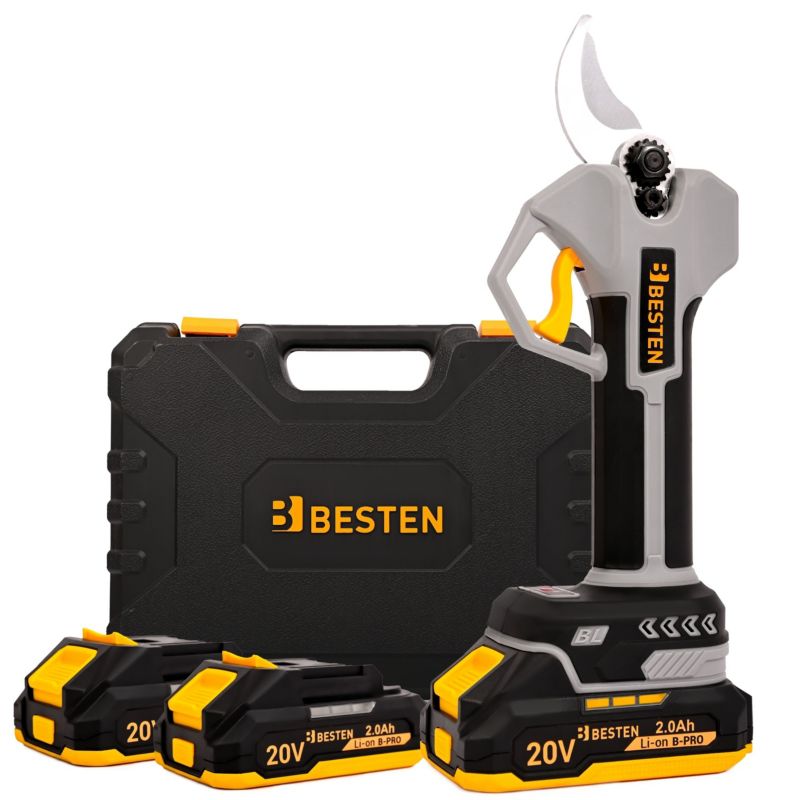 Sekator akumulatorowy BESTEN BE-2860 20 V do gałęzi do 30 mm 2 akumulatory zestaw 1 szt.