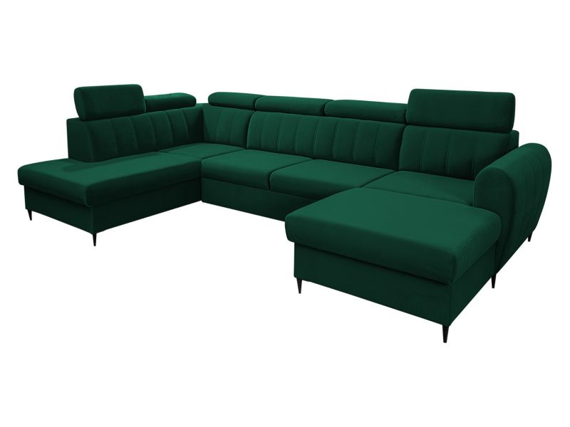 Narożnik z funkcją spania MIRJAN 24 Forio XL prawy butelkowa zieleń 1 szt.