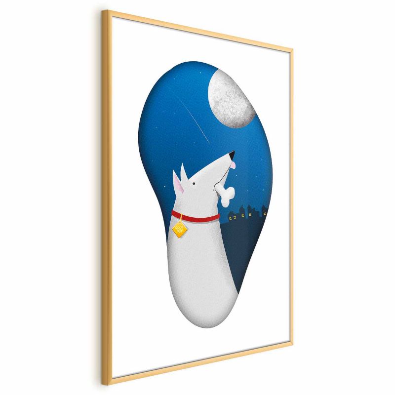 Plakat Artgeist Psie marzenia 29,7x42 cm z ramą złotą 1 szt