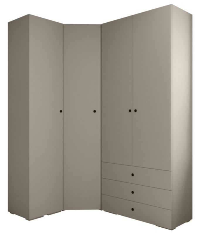 Garderoba wysoka do przedpokoju Abiks INOVA 2 Z6 kaszmir+czarny 1 szt.