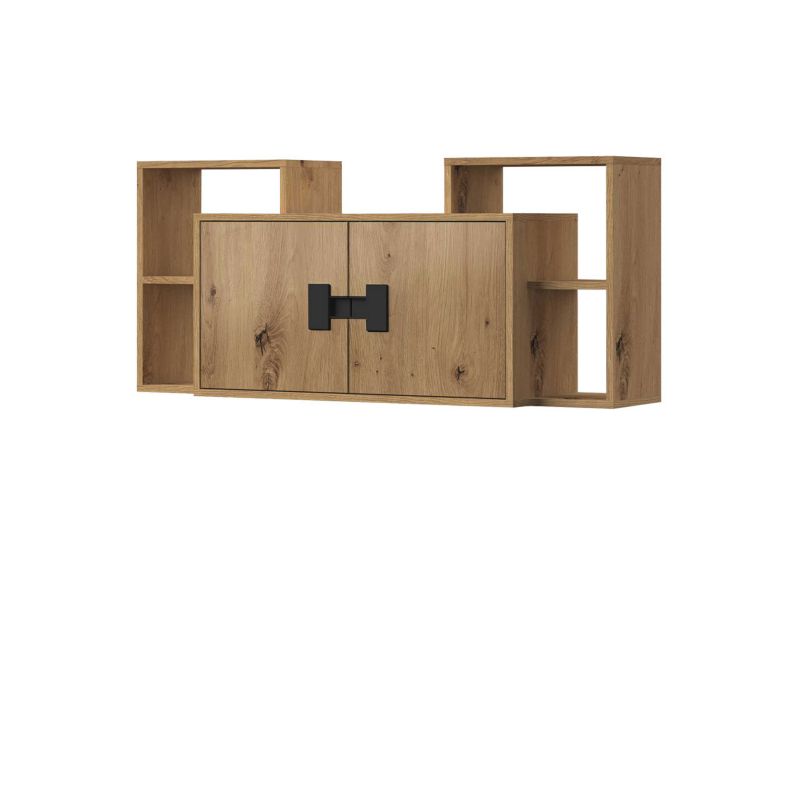 Półka MIRJAN 24 Index 12 dąb + dąb artisan połysk/czarny 1 szt.