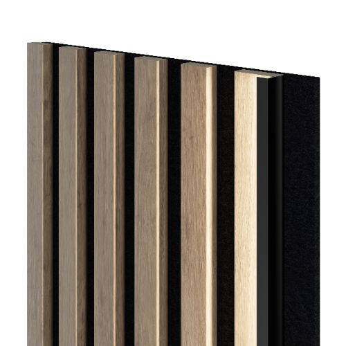 Lamele ścienne na czarnym filcu podświetlany 6L Marbet Design WOODLINE LUMI LED 270x30 cm Saragossa 1 szt.