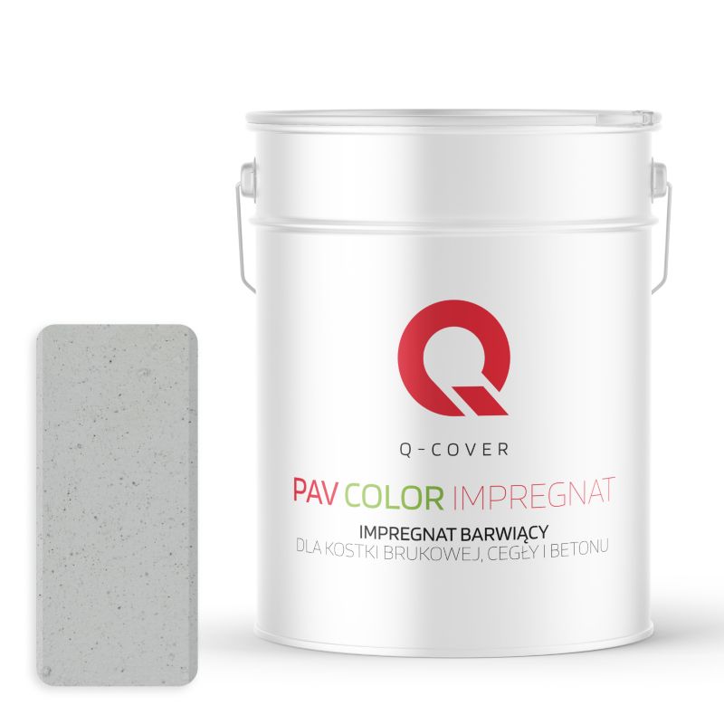 Impregnat Barwiący do Kostki Brukowej Cegły Betonu Q-Cover Szary jasny RAL7035 10L
