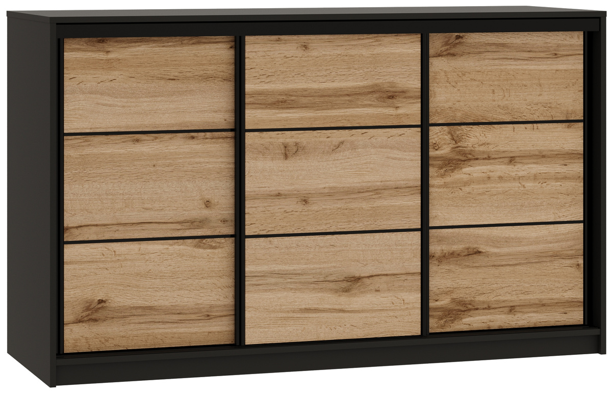 Loftowa komoda przesuwna 160 cm z szufladami LOFT dąb wotan
