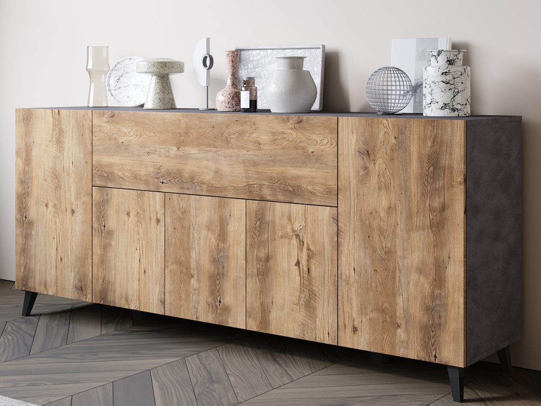 Komoda 180 cm na nóżkach do salonu PUNES