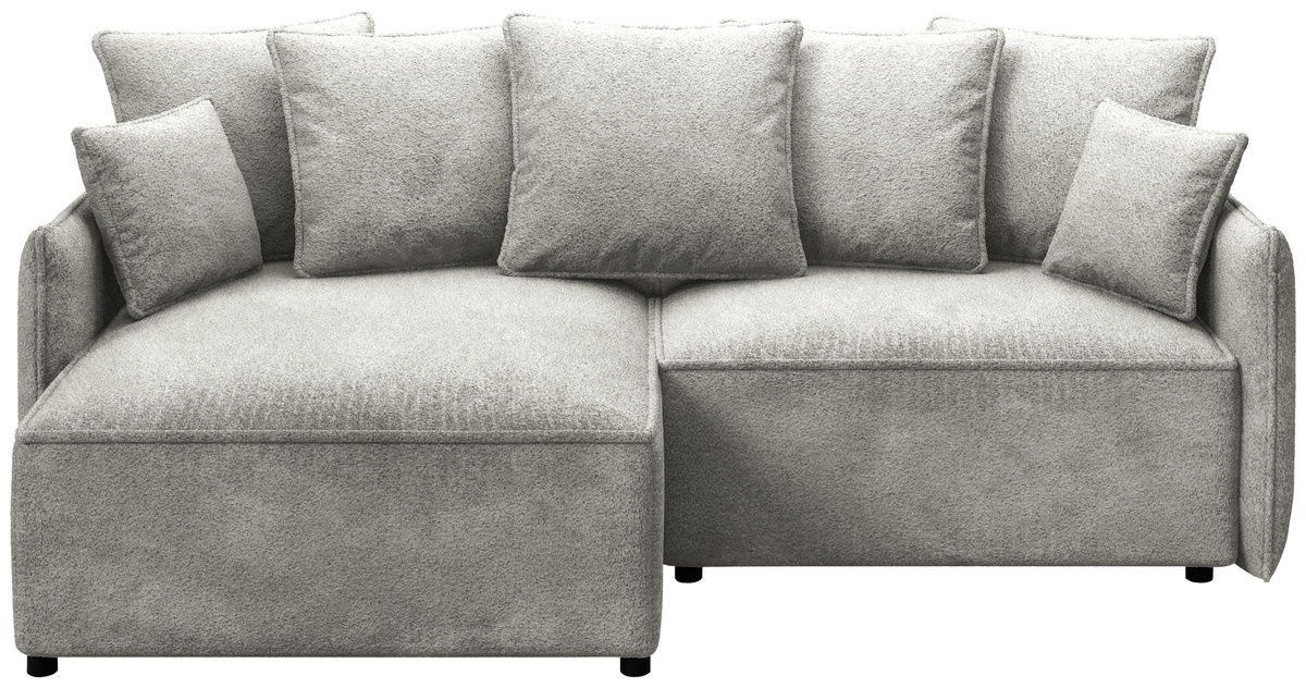 Szary narożnik rozkładany boucle z funkcją spania ARTUR