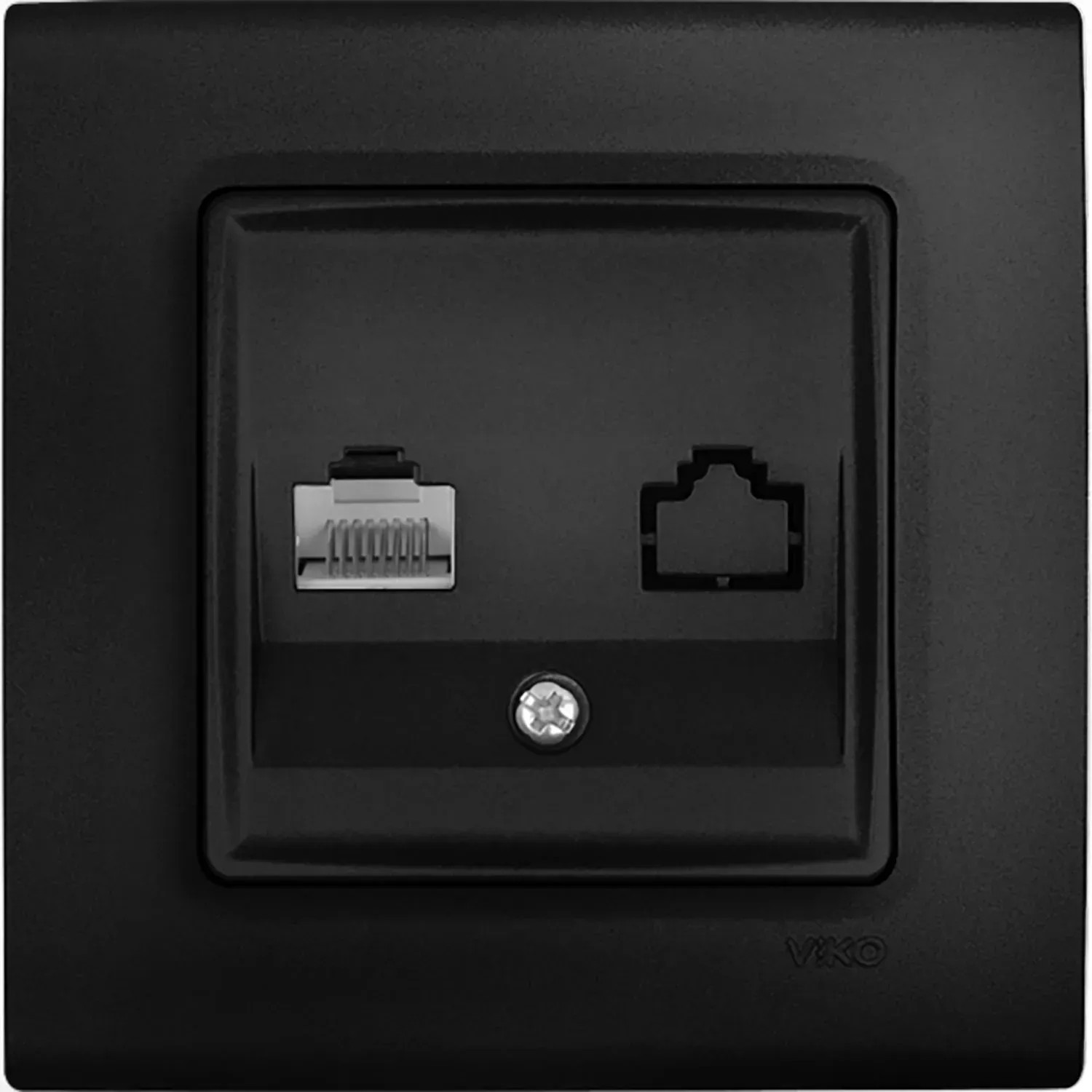 Gniazdo Linnera komputerowe 1xRJ45 kat.5e czarne