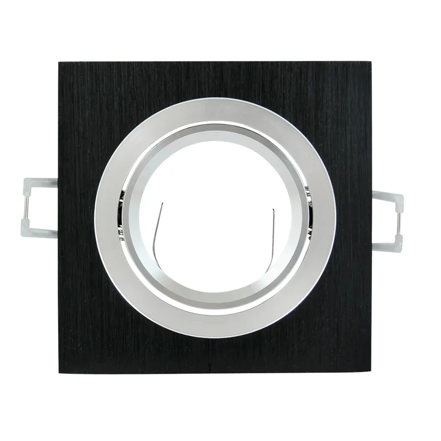 Polux Oczko ruchome SOUTH OPAL aluminium kwadratowe czarne szczotkowane GU10