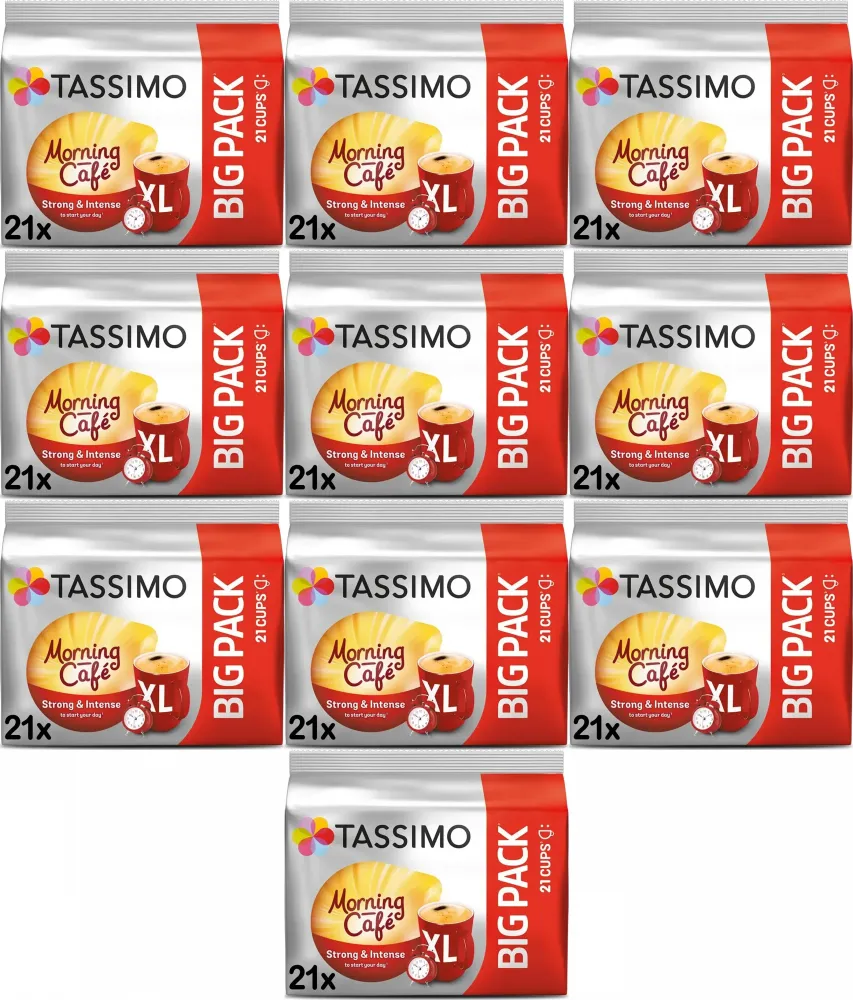 10x Kapsułki do ekspresu Tassimo Morning Cafe Strong & Intense XL, 21 sztuk