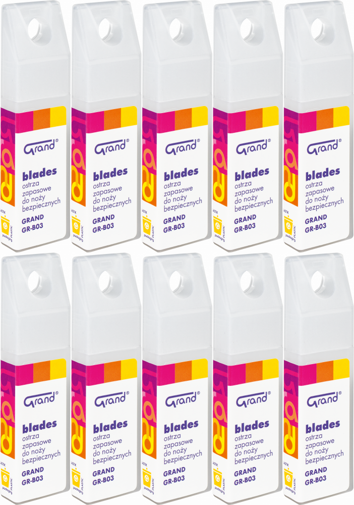 10x Ostrza wymienne Grand, do noża bezpiecznego GR-B03, 10 sztuk