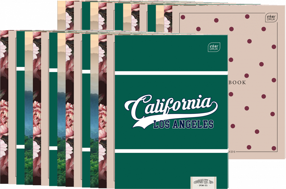 30x Zeszyt do słówek w kratkę Interdruk, A6, 32 kartki, mix wzorów