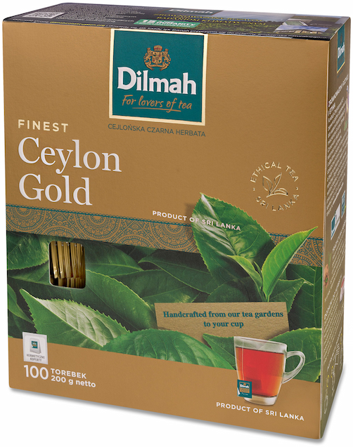 Herbata czarna w kopertach Dilmah Ceylon Gold, 100 sztuk x 2g