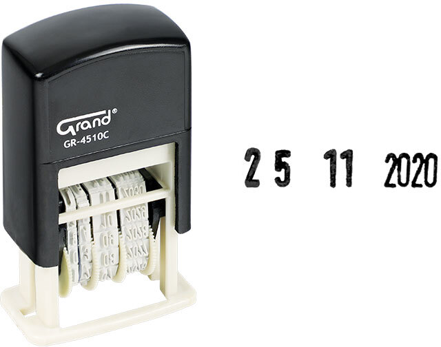 Datownik samotuszujący Grand GR-4510C, wersja cyfrowa, wkład czarny