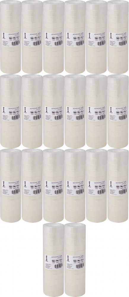 20x Taśma klejąca MemoBe 12mmx10m, 12 sztuk, przezroczysty