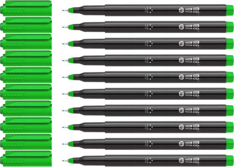 10x Marker permanentny MemoBe OHP MM250 S, okrągła, 0.3mm, zielony