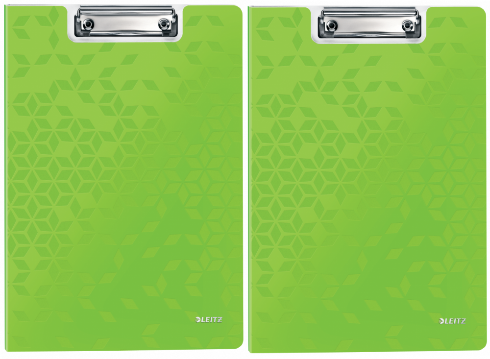 2x Clipboard Leitz Wow, z okładką, A4, zielony