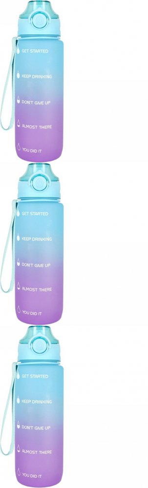 3x Bidon na wodę Starpak, 750ml, fioletowo-niebieski