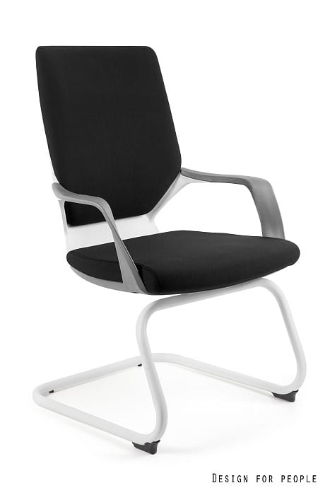 Fotel APOLLO SKID, biały stelaż, tkanina 18 kolorów