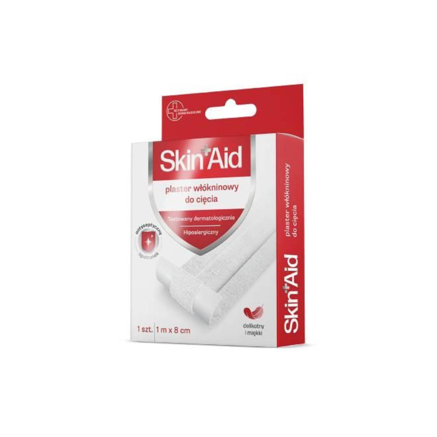 Skin aid - plaster włókninowy do cięcia 1 m x 8 cm, 1 sztuka
