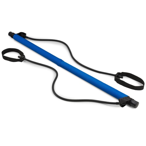 Kit de barre de pilates avec extenseurs Bleu