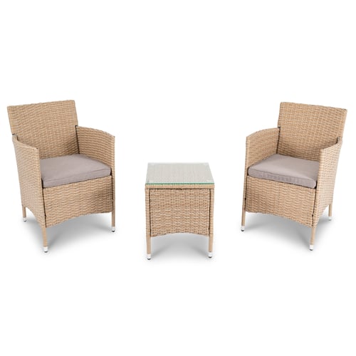 Gartenmöbel-Set SIENA beige/hellgrau