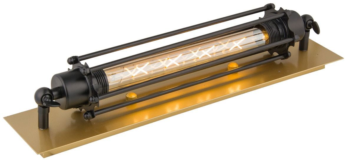 Abigali Retro Loft kinkiet 1x40W czarny/złoty KR-E27-GOLD-BLACK