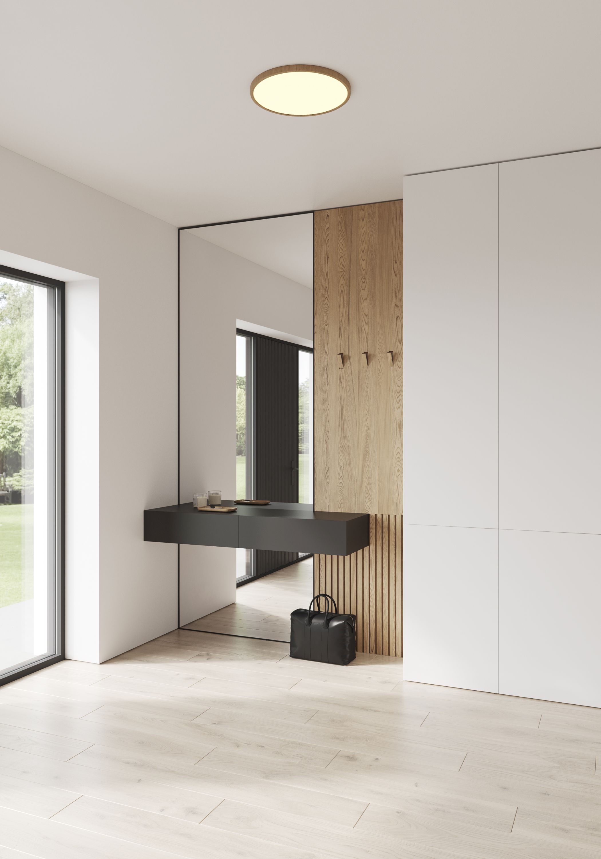 Nordlux Oja plafon 1x22 W biały-drewno 47286004